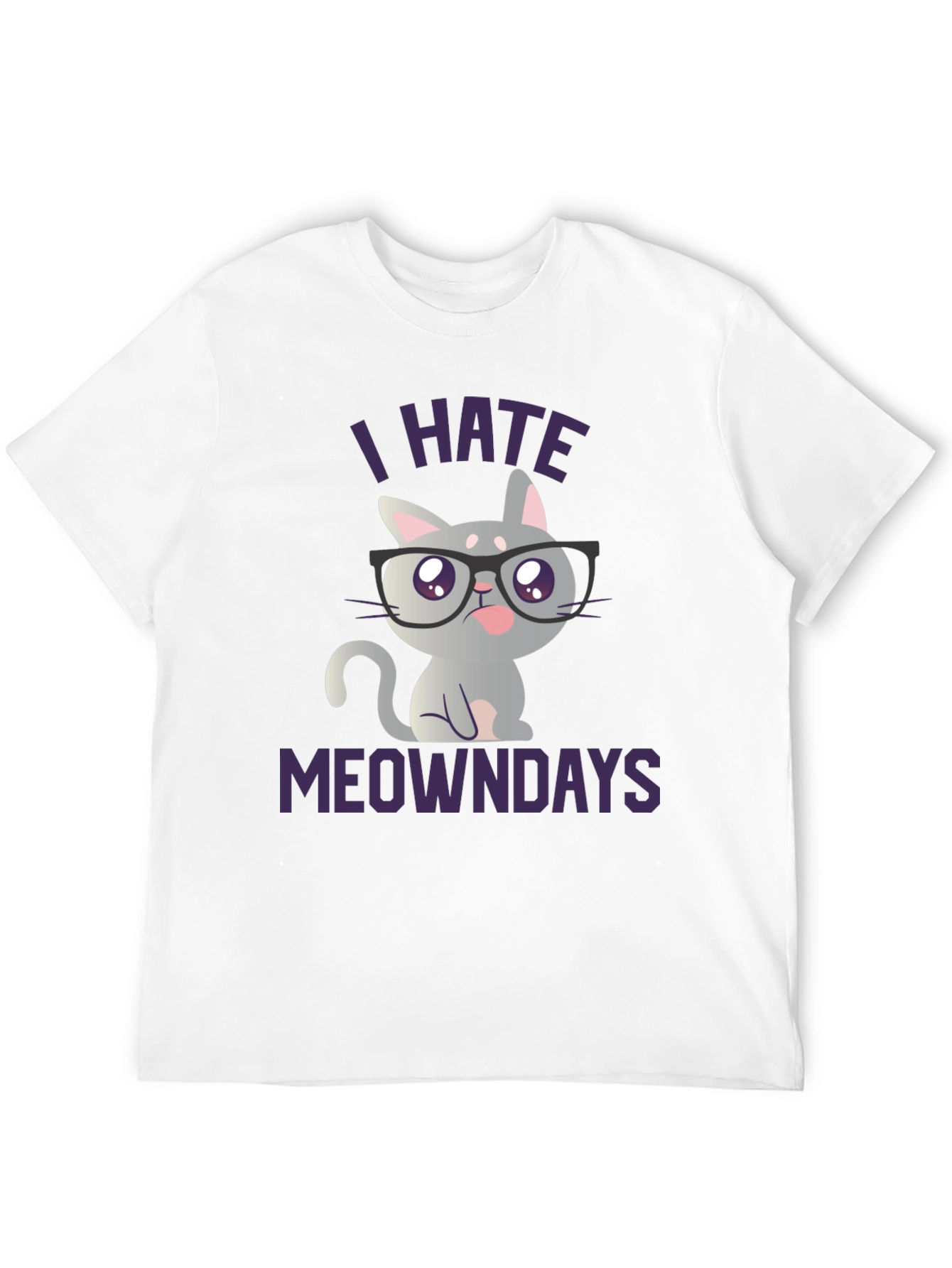 I Hate Meowndays T-Shirt - Funny Cat Lover Tee