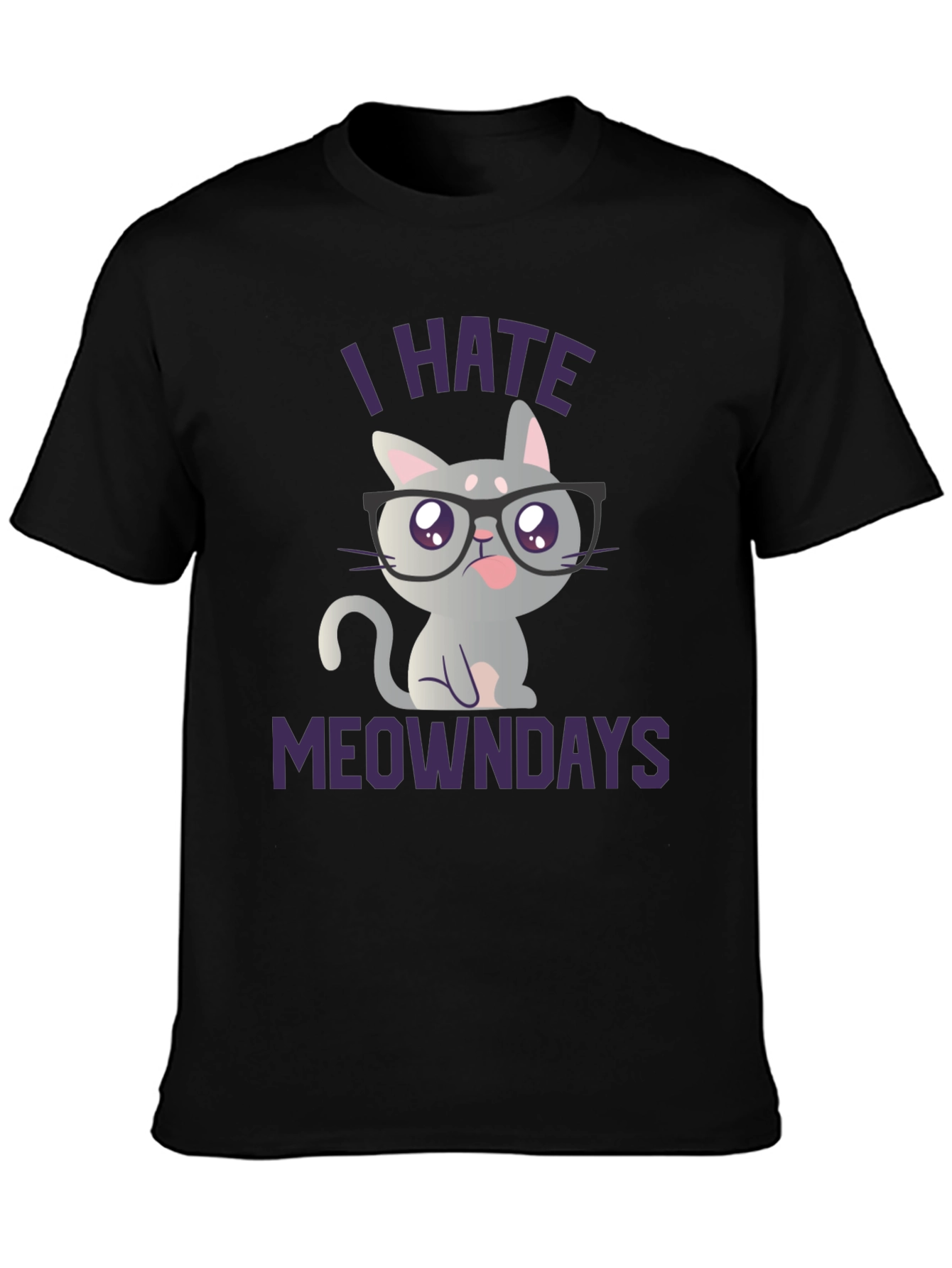 I Hate Meowndays T-Shirt - Funny Cat Lover Tee