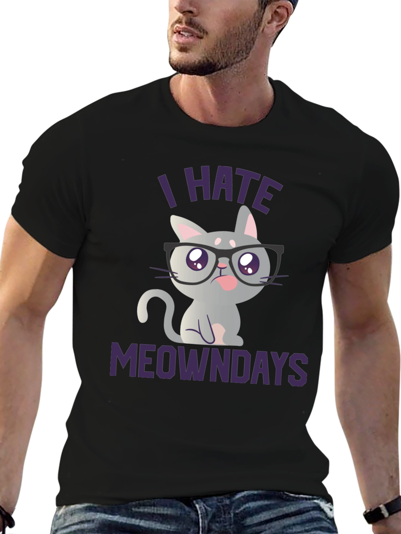 I Hate Meowndays T-Shirt - Funny Cat Lover Tee