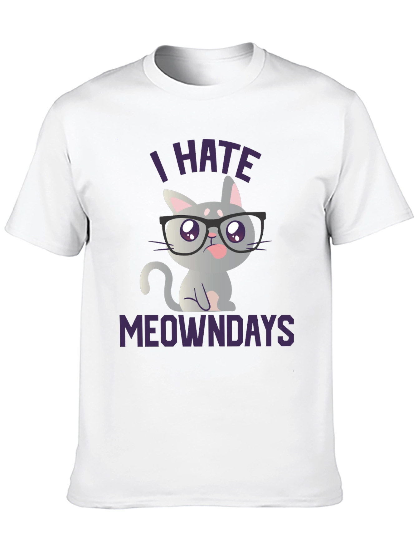 I Hate Meowndays T-Shirt - Funny Cat Lover Tee