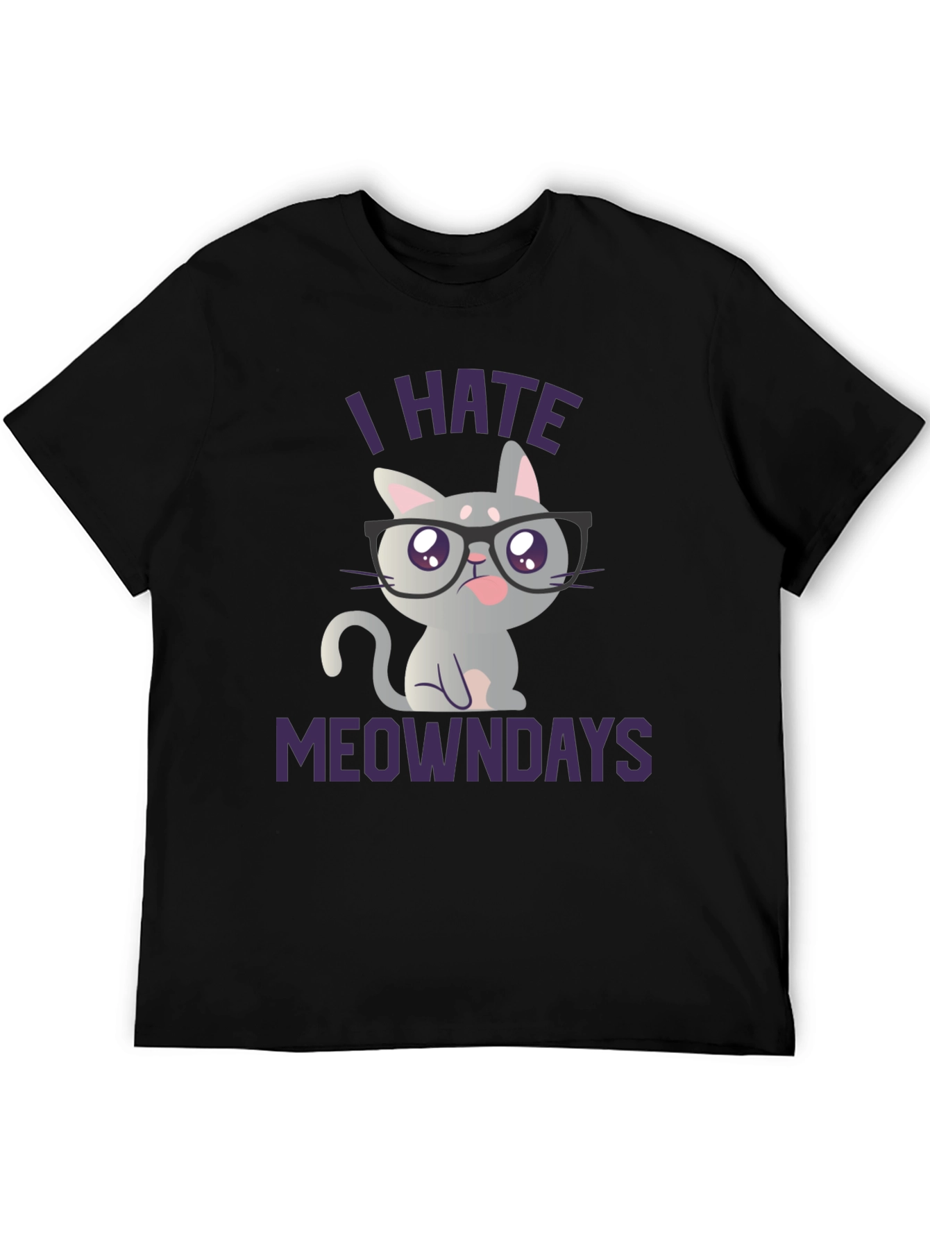I Hate Meowndays T-Shirt - Funny Cat Lover Tee