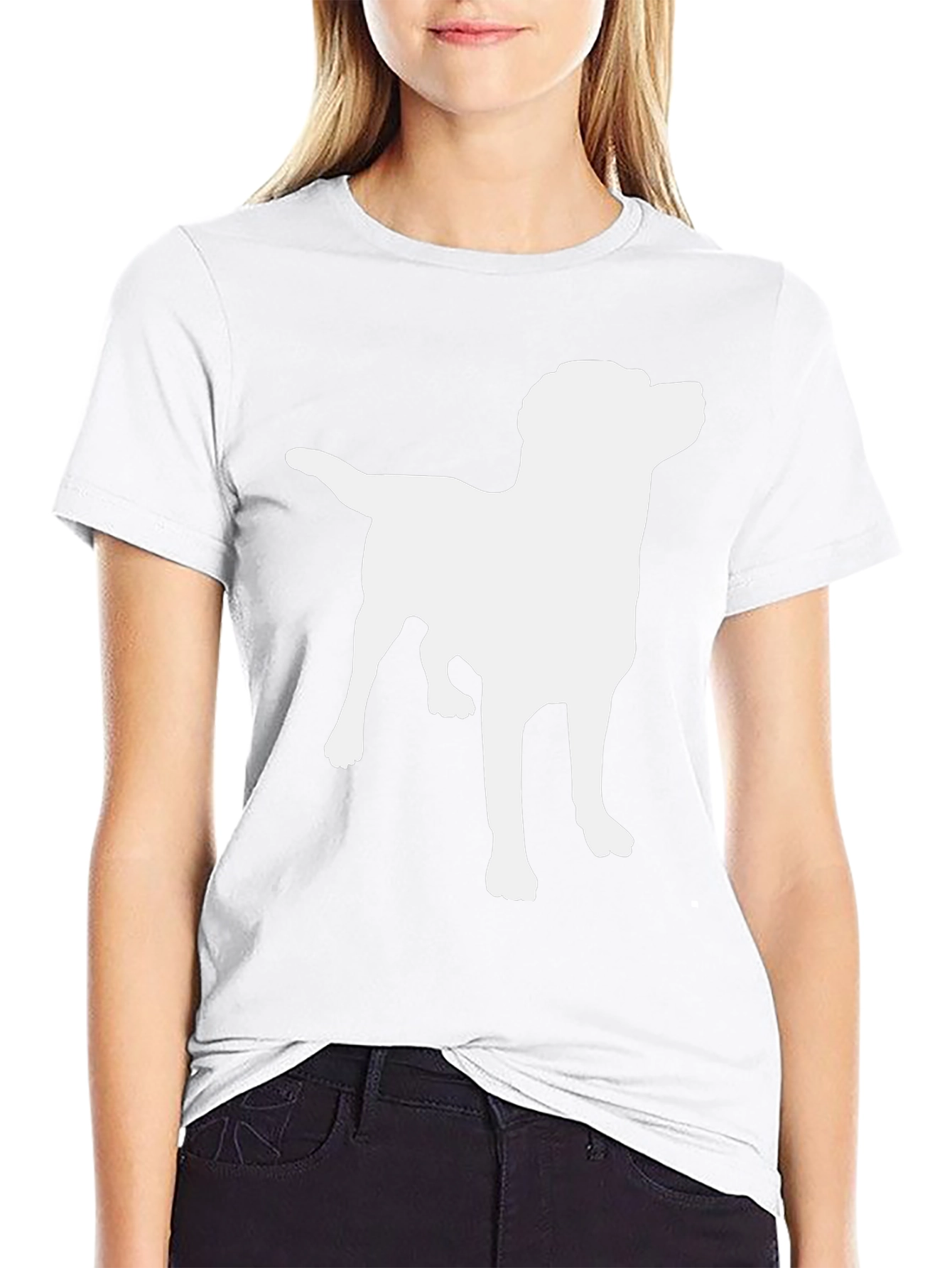 Dog Silhouette T-Shirt - Classic Black Tee