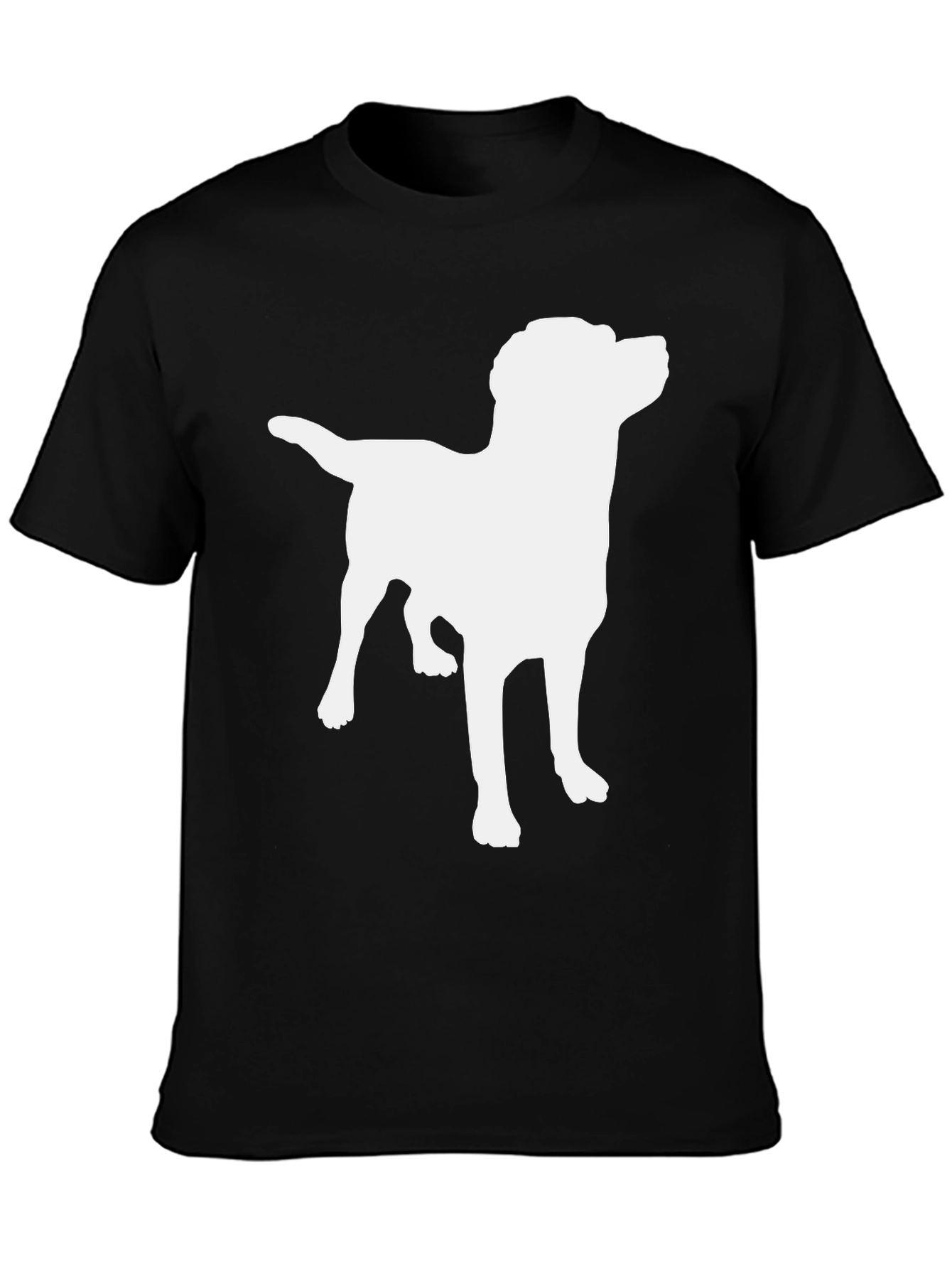 Dog Silhouette T-Shirt - Classic Black Tee
