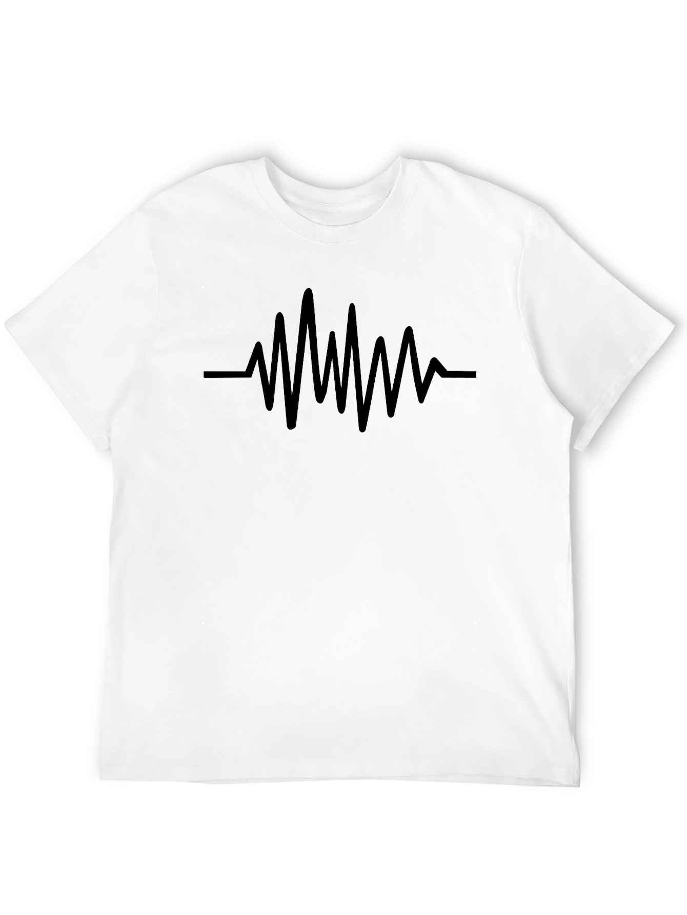 Heartbeat Graphic Black T-Shirt - Trendy Style