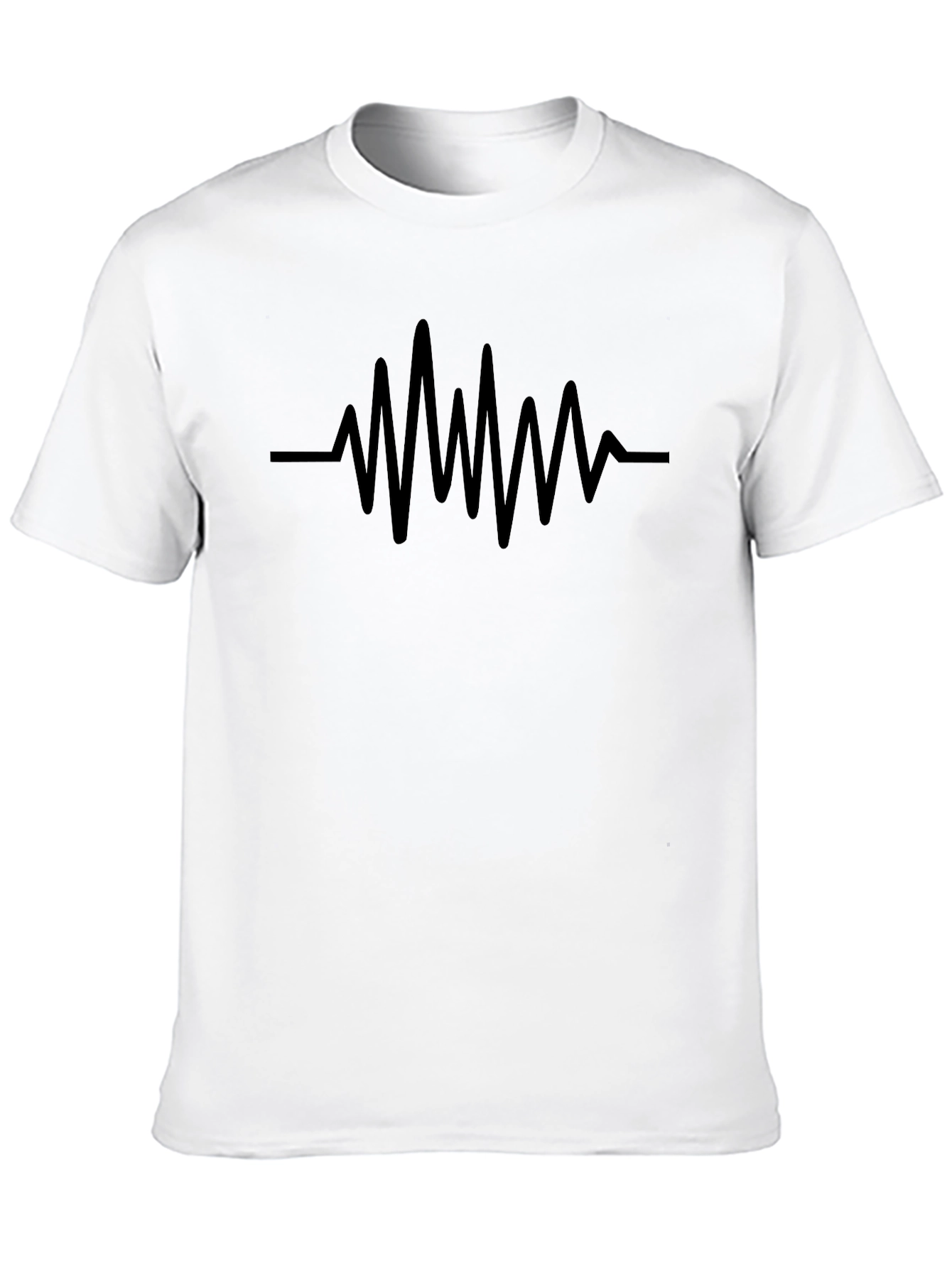 Heartbeat Graphic Black T-Shirt - Trendy Style