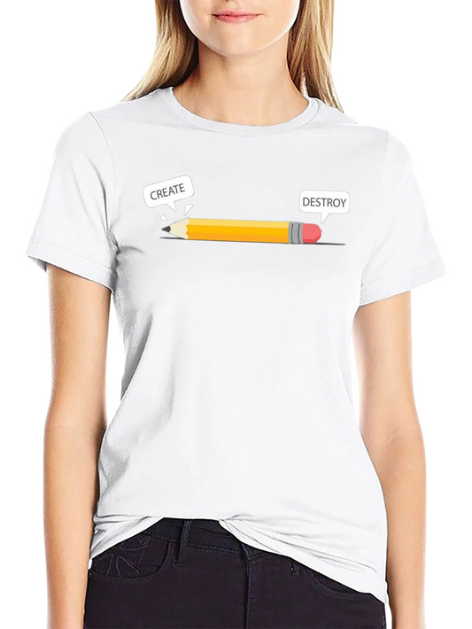 Create Destroy Pencil Graphic Tee