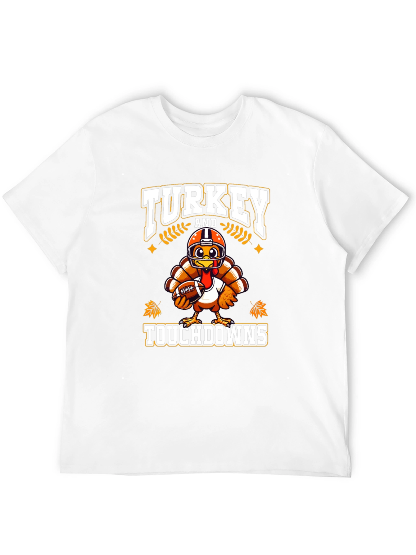 Turkey Touchdowns T-Shirt - Thanksgiving Football Tee