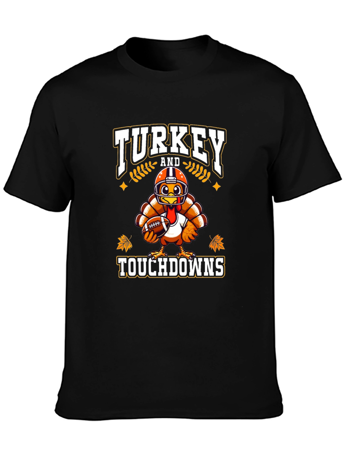 Turkey Touchdowns T-Shirt - Thanksgiving Football Tee