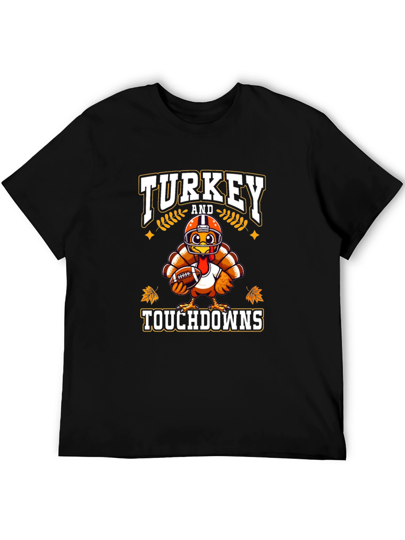 Turkey Touchdowns T-Shirt - Thanksgiving Football Tee