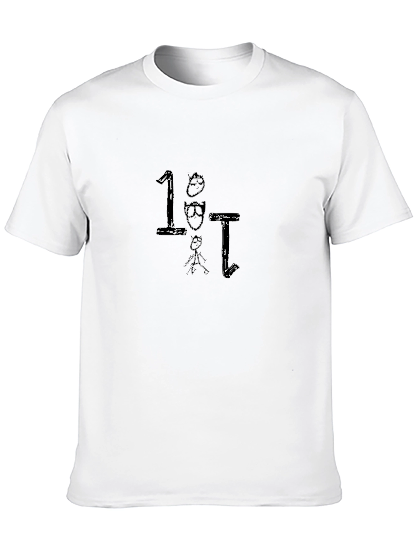 Unique Black T-Shirt with Cool Doodle Design