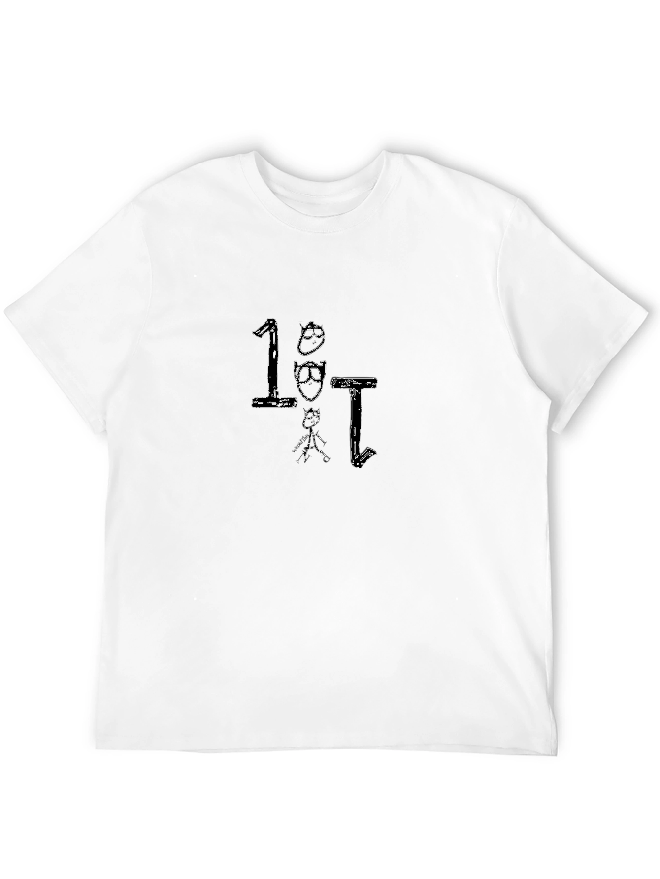 Unique Black T-Shirt with Cool Doodle Design