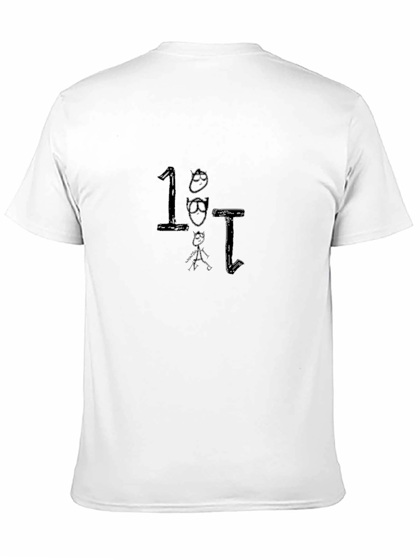 Unique Black T-Shirt with Cool Doodle Design
