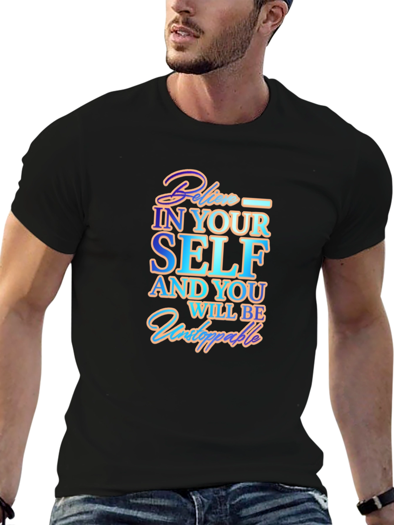 Believe in Yourself Graphic Tee - Black