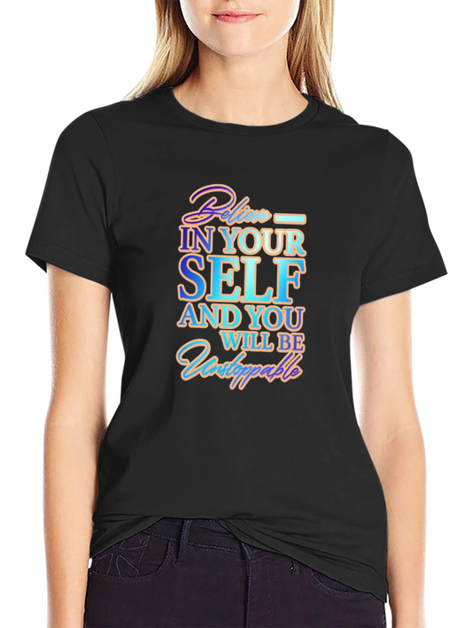 Believe in Yourself Graphic Tee - Black