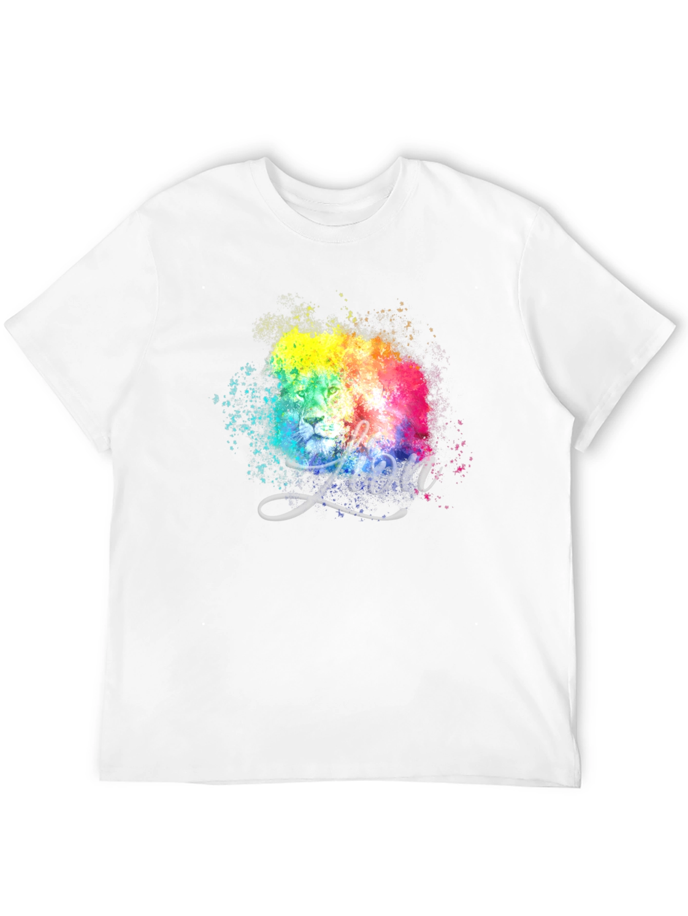 Vibrant Lion Graphic Tee - Modern Artistic Design