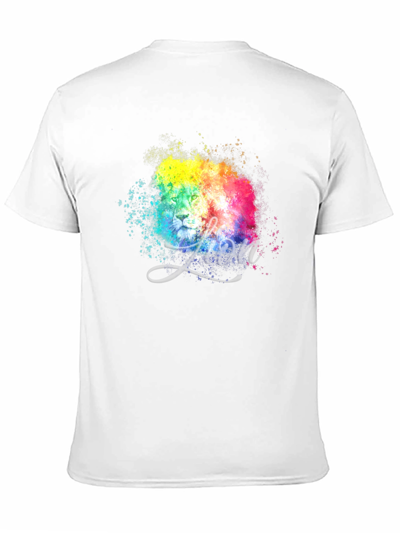 Vibrant Lion Graphic Tee - Modern Artistic Design