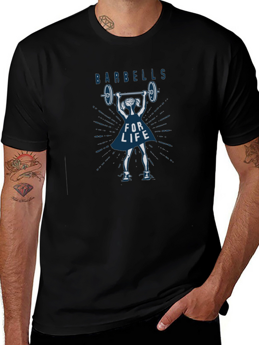 Barbells For Life Graphic Tee - Black