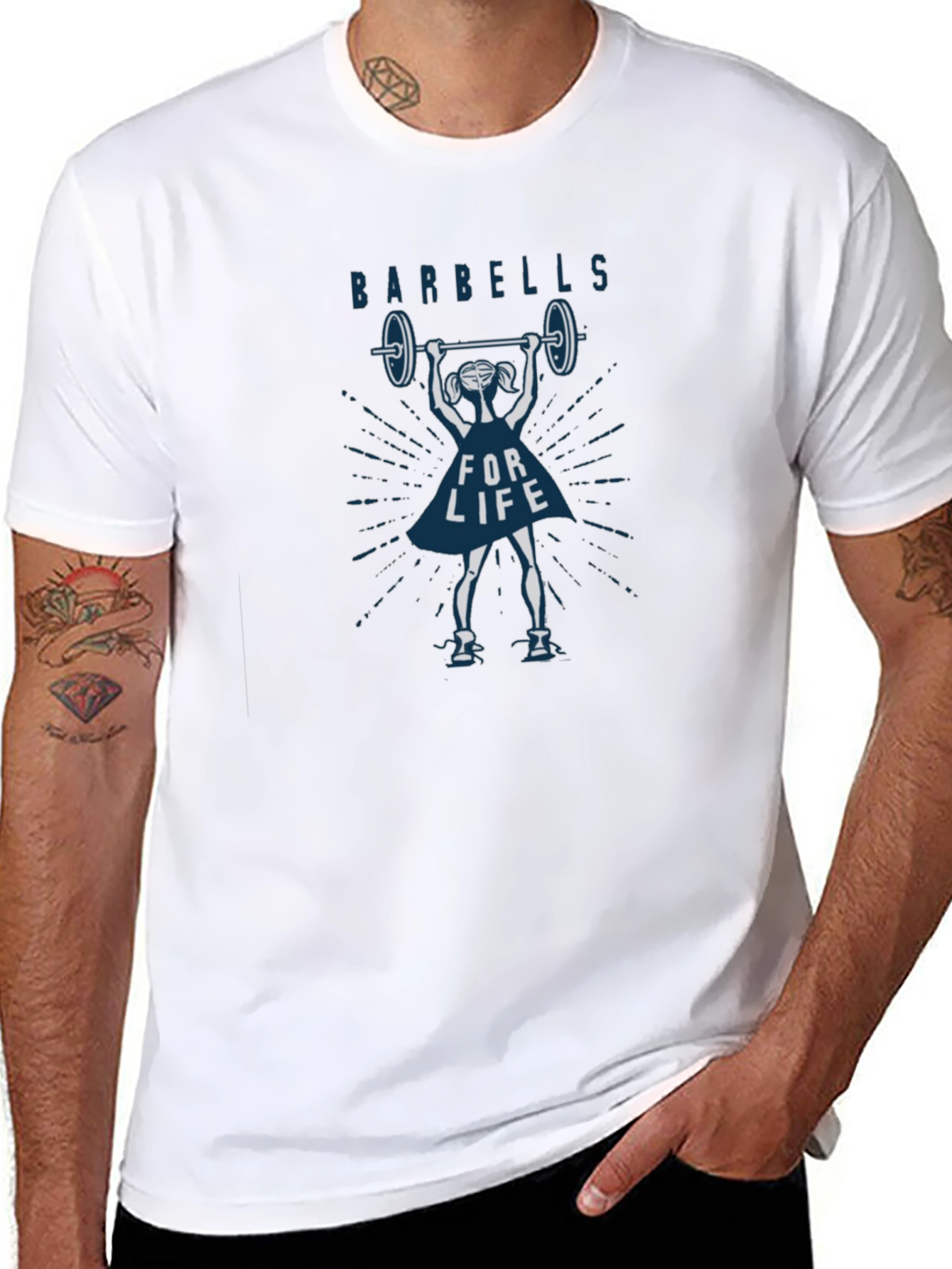 Barbells For Life Graphic Tee - Black