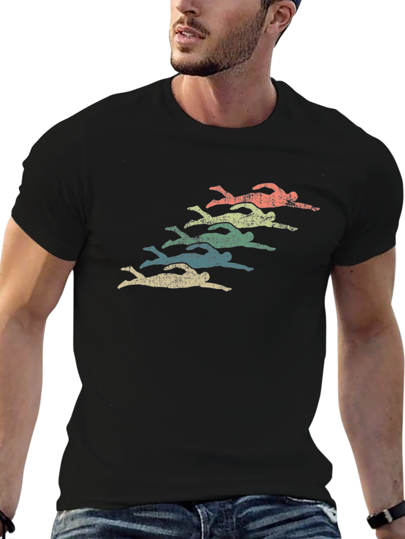 Retro Swimmer Graphic Tee