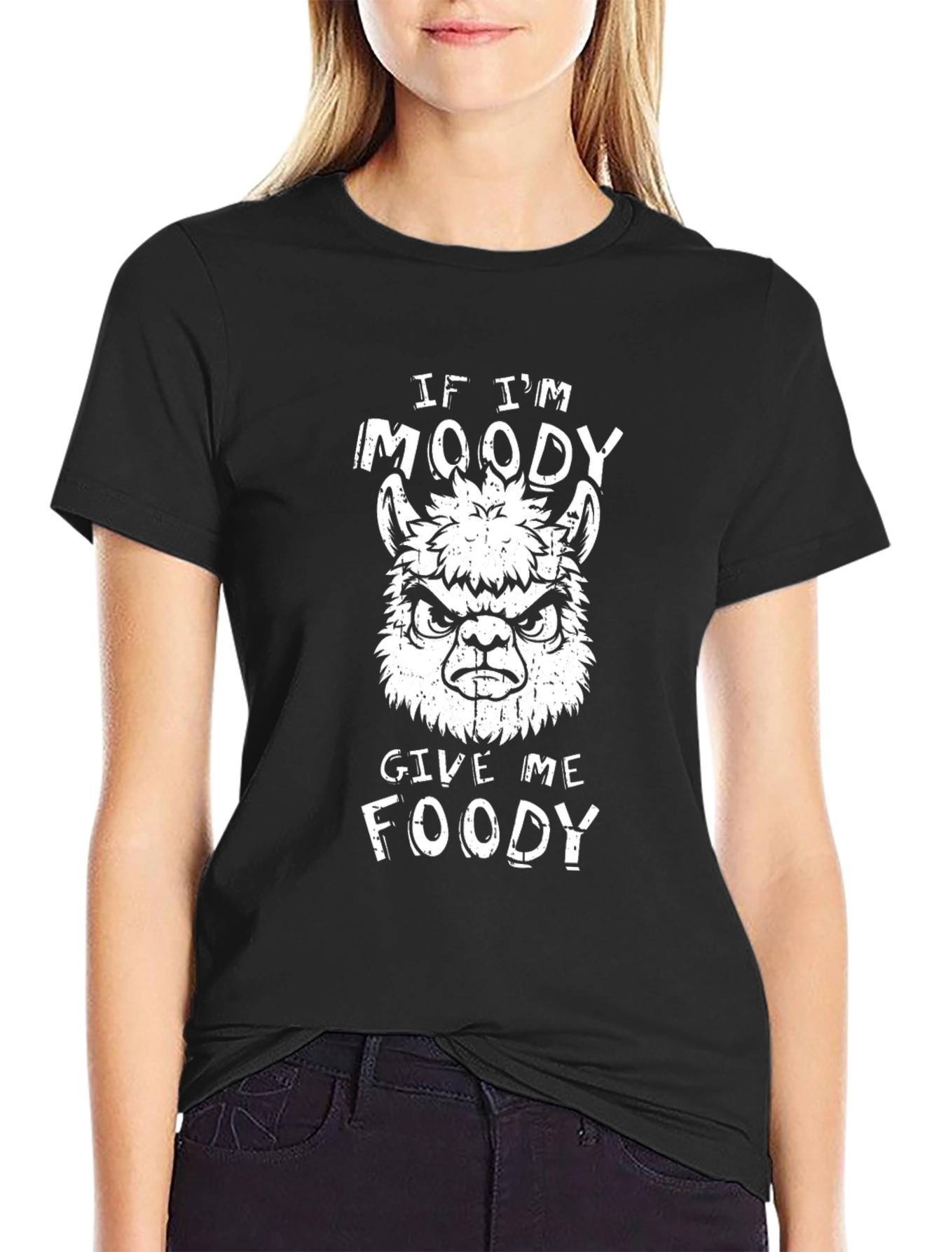 Moody Llama Funny Graphic T-Shirt
