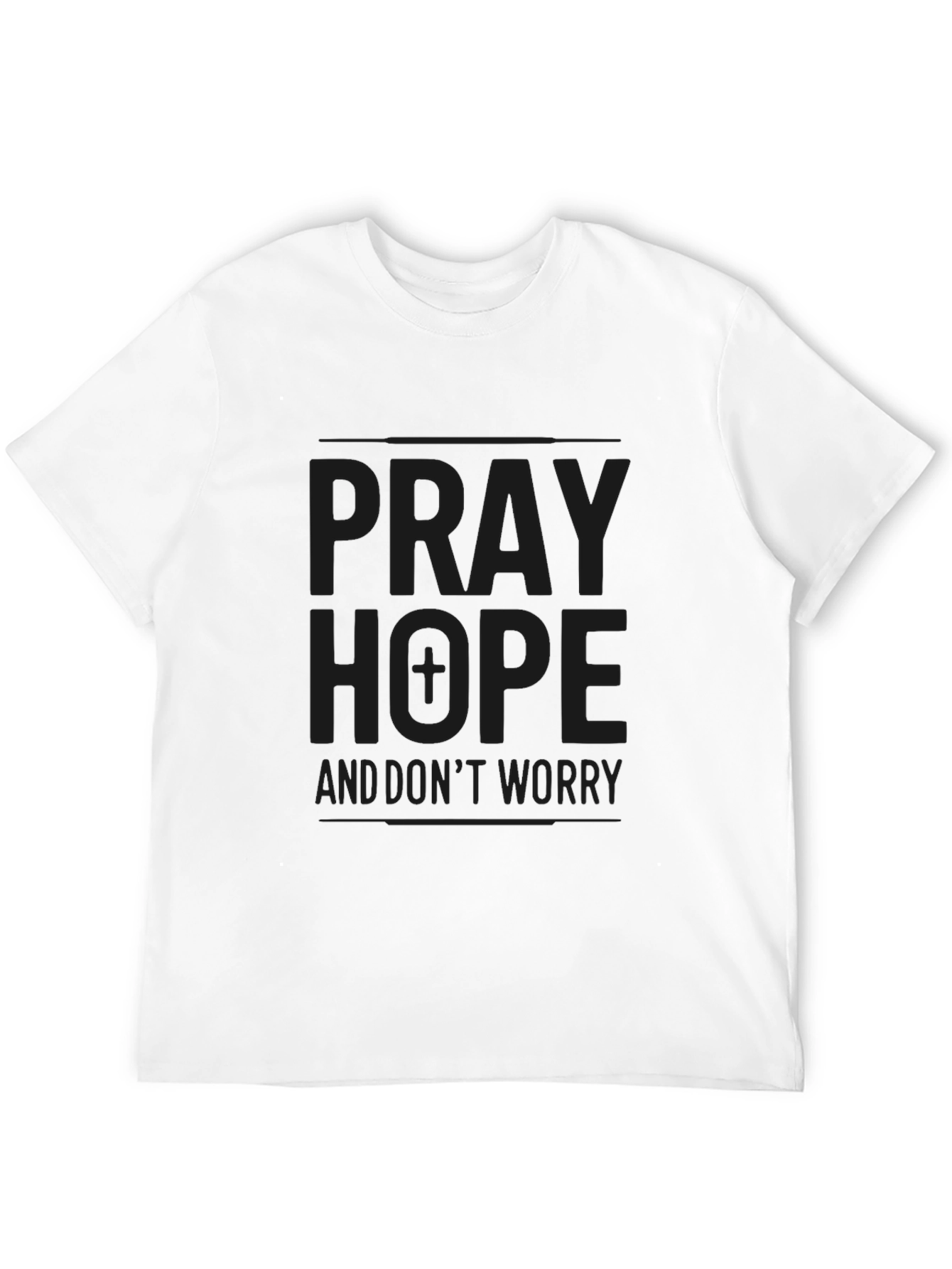 Pray Hope Worry Black T-Shirt