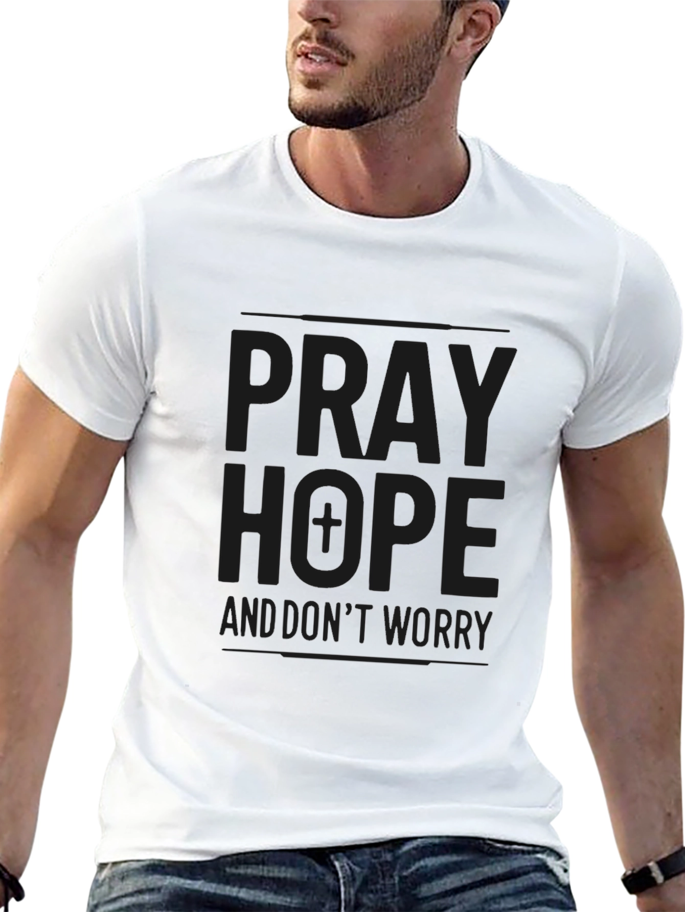 Pray Hope Worry Black T-Shirt