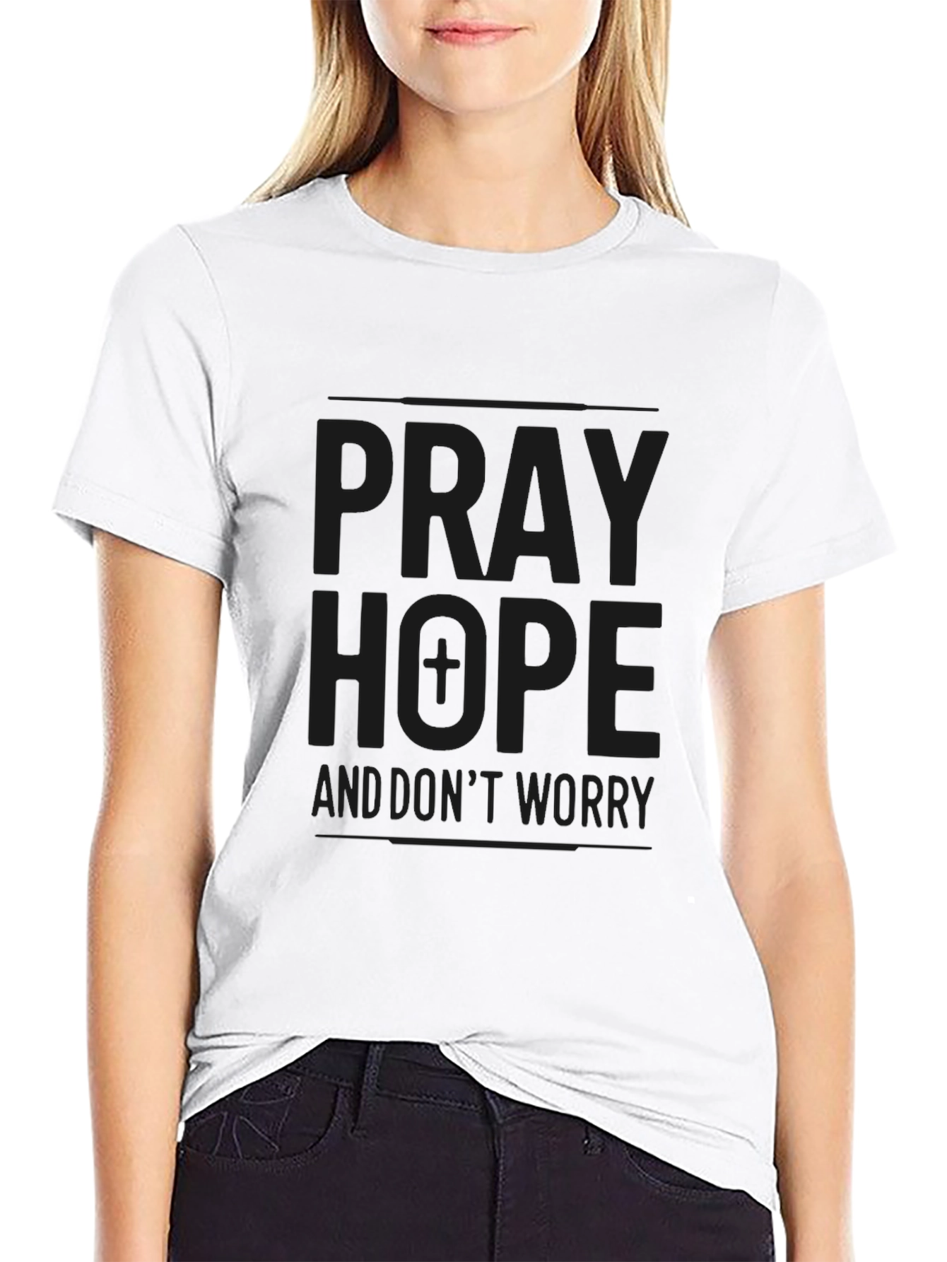 Pray Hope Worry Black T-Shirt