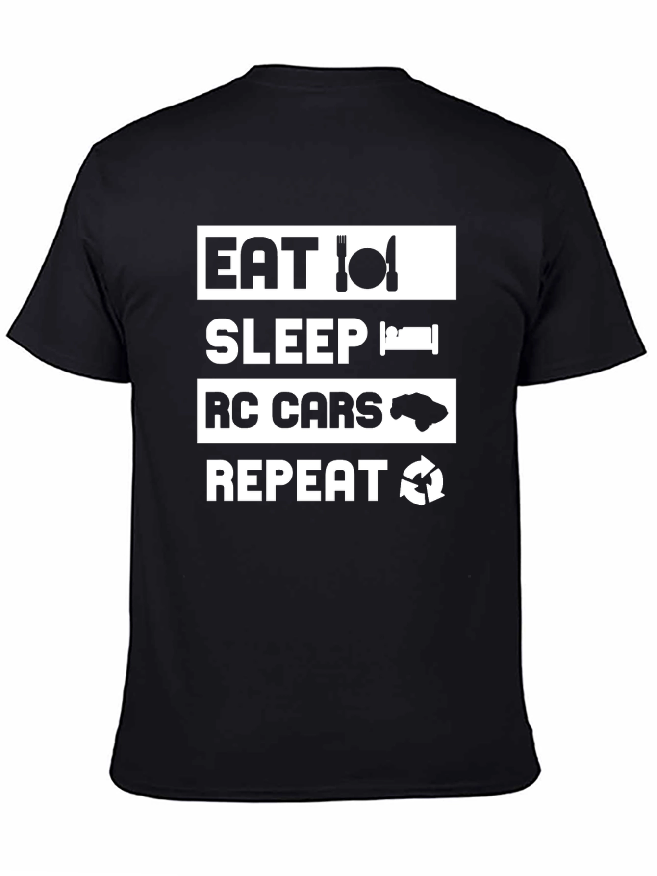 Eat Sleep RC Cars Repeat Black T-Shirt