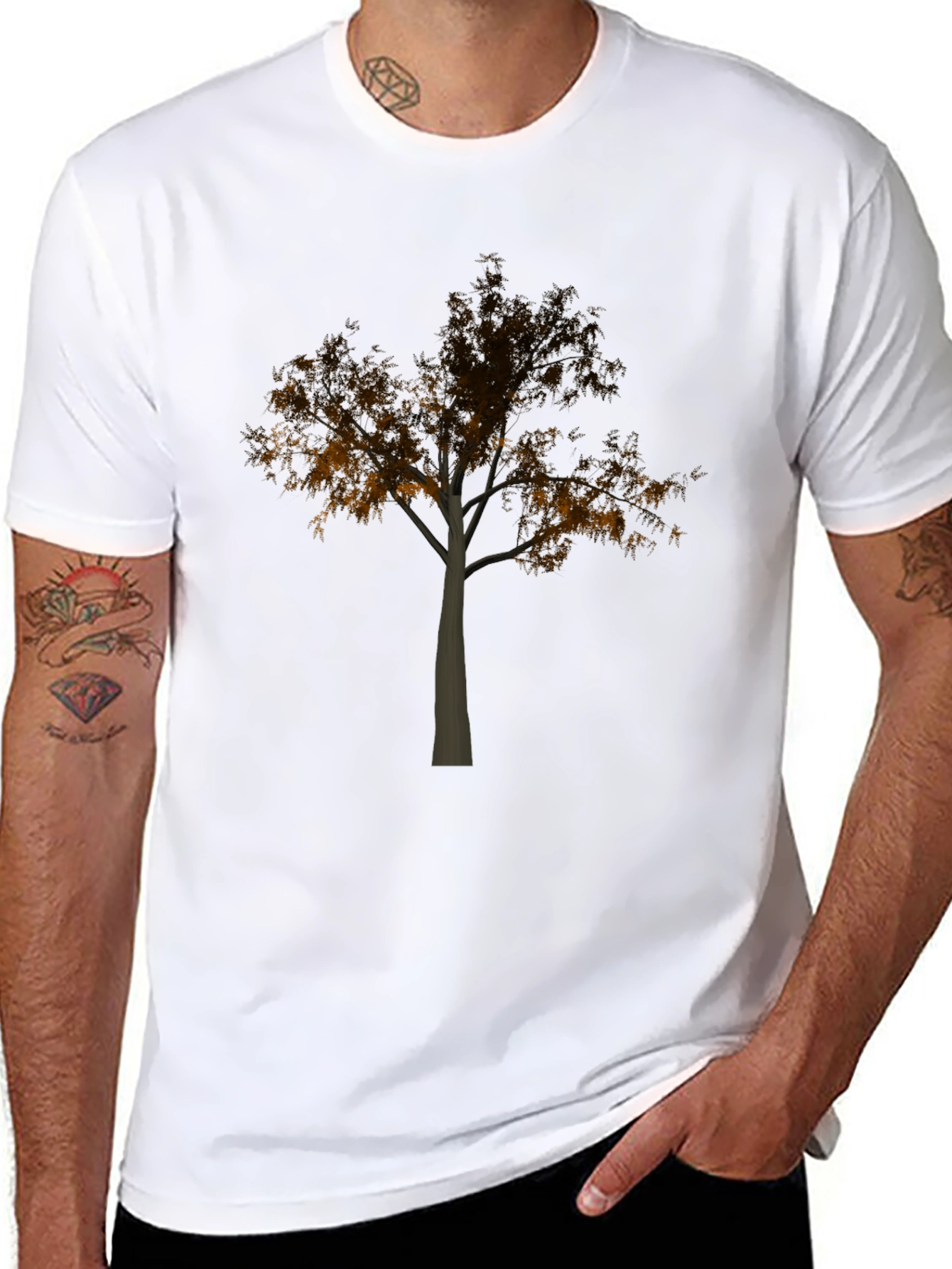 Tree Graphic Black T-Shirt