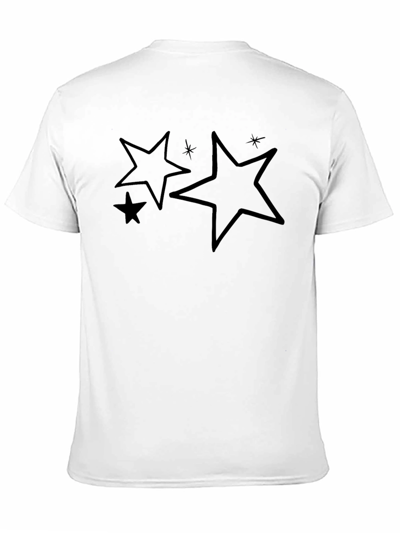 Star Graphic Black T-Shirt Casual Style