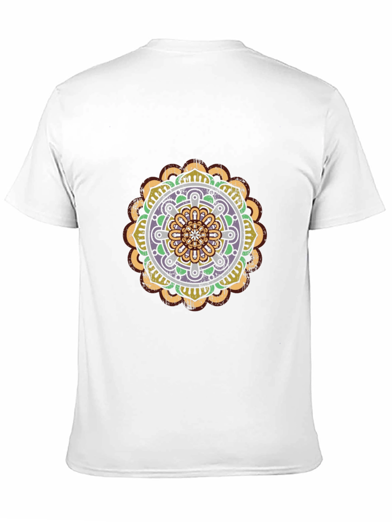 Black Mandala Graphic Tee - Stylish Mens Cotton T-Shirt