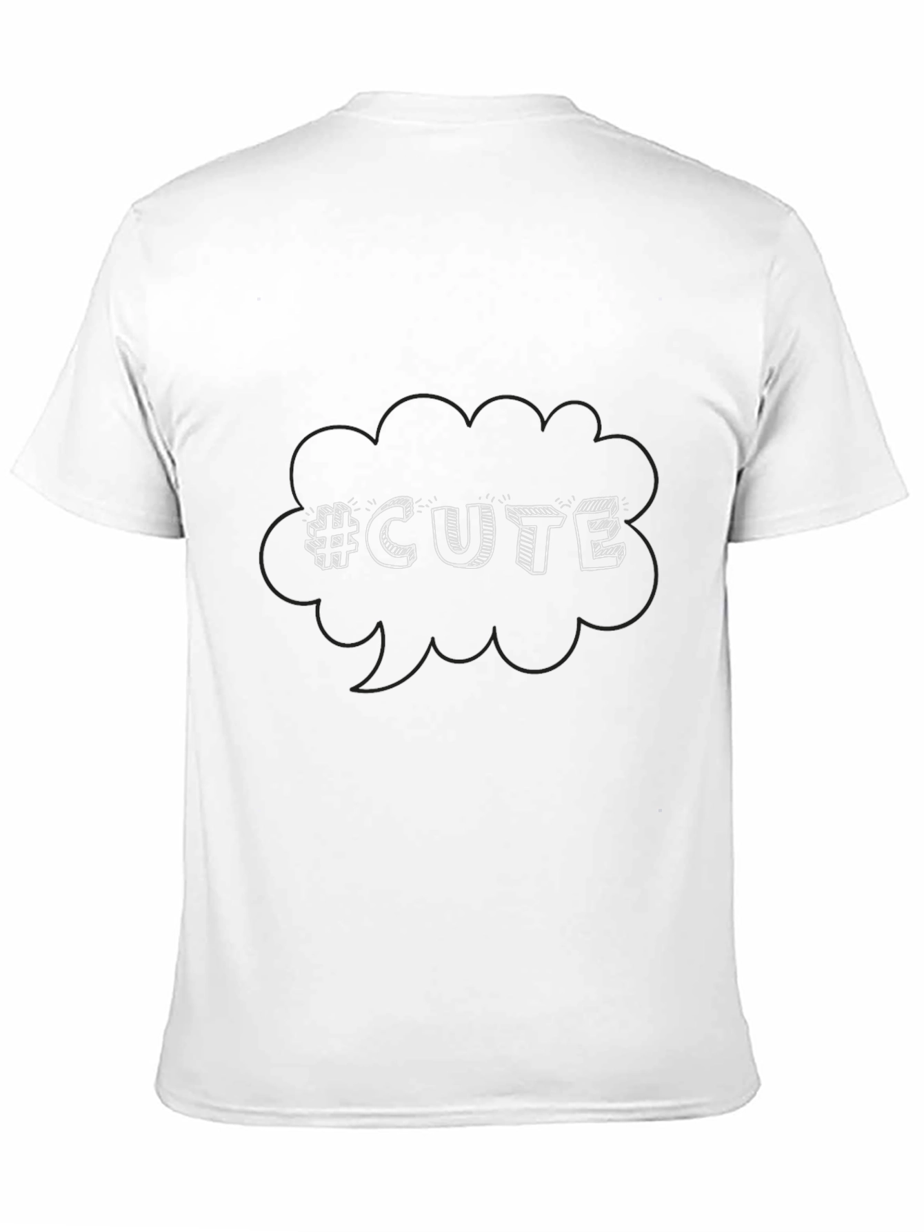 #CUTE Graphic Tee - Stylish Mens Black T-Shirt