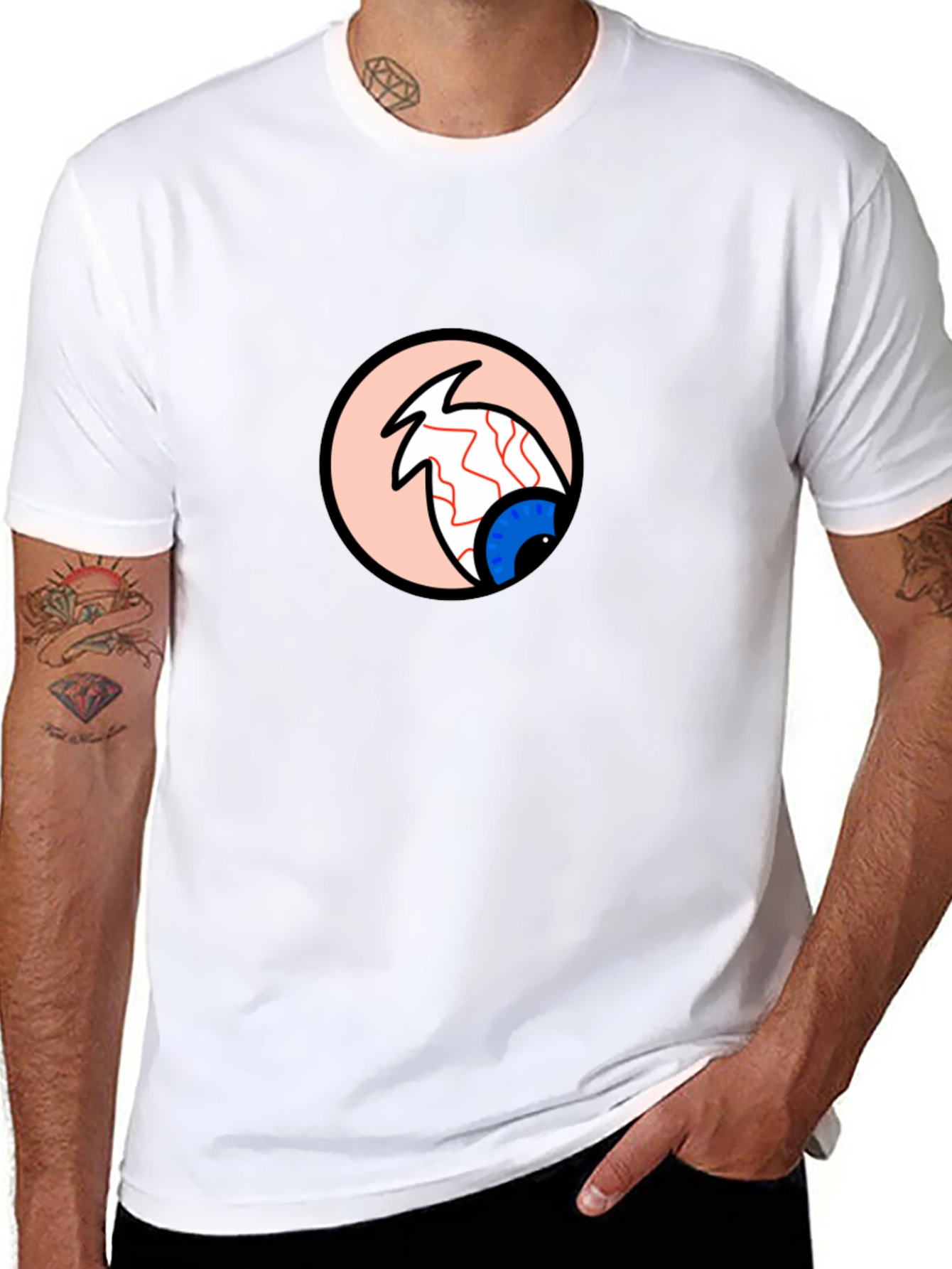 Eye Graphic Tee - Unique Cartoon Eye Design T-Shirt