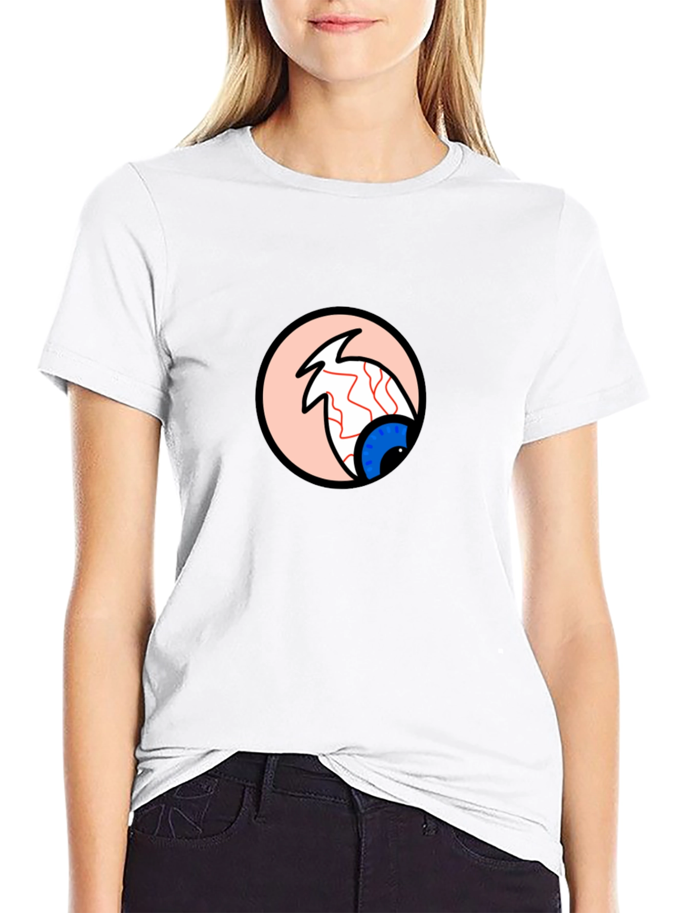 Eye Graphic Tee - Unique Cartoon Eye Design T-Shirt