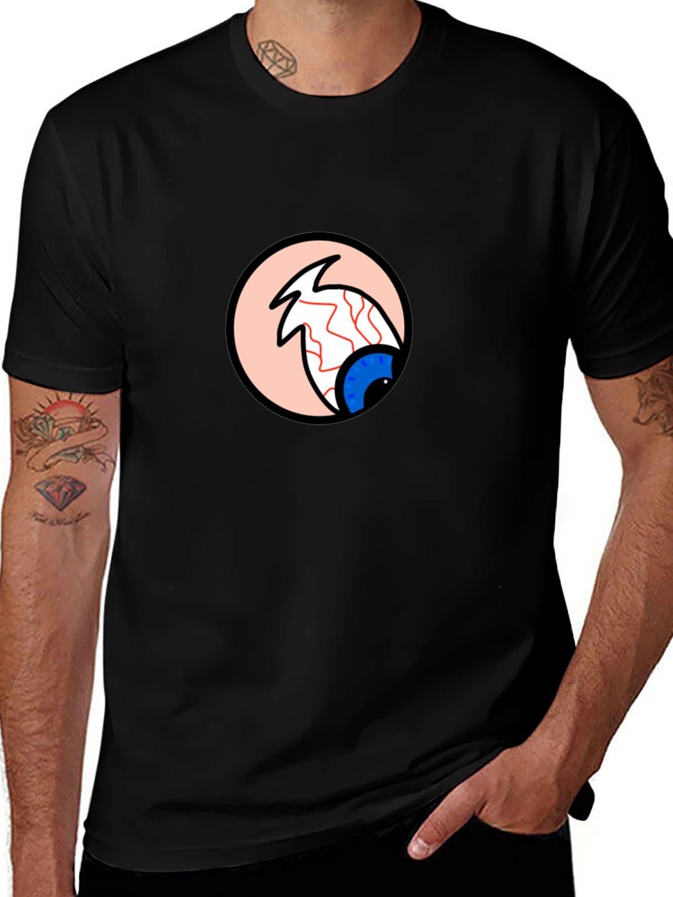Eye Graphic Tee - Unique Cartoon Eye Design T-Shirt