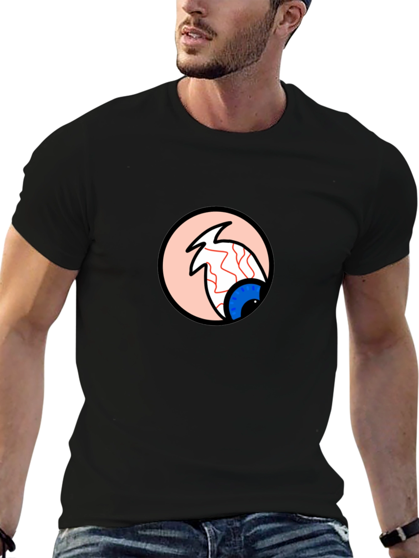 Eye Graphic Tee - Unique Cartoon Eye Design T-Shirt