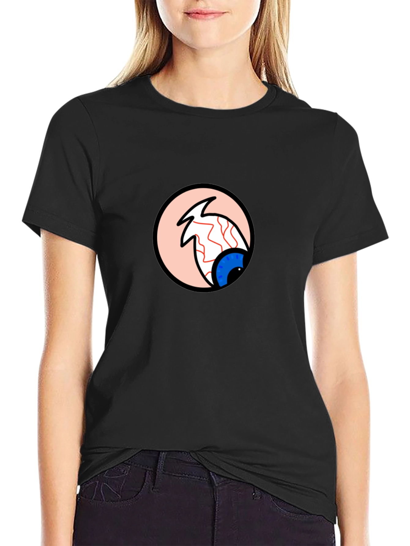 Eye Graphic Tee - Unique Cartoon Eye Design T-Shirt