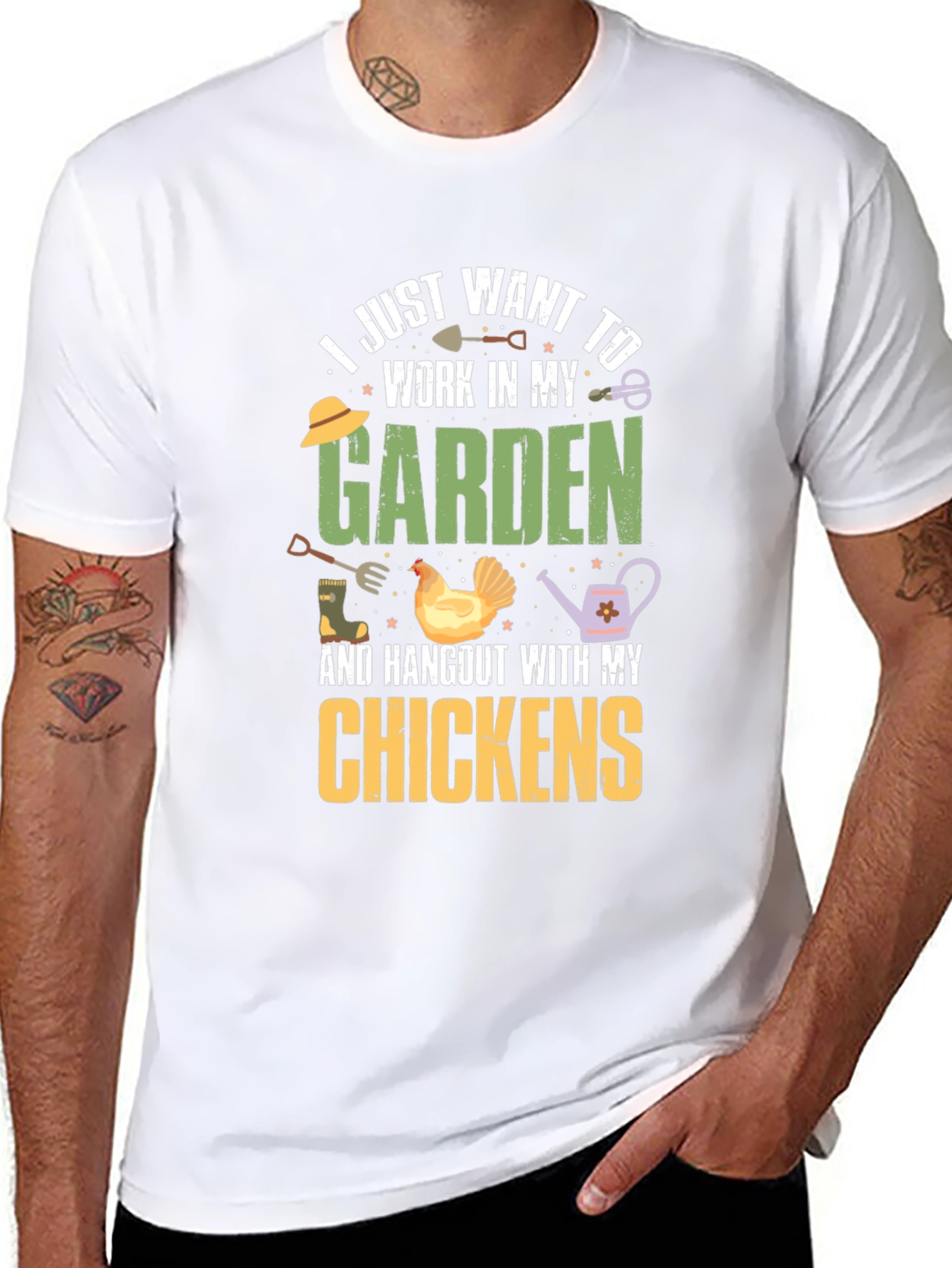 Gardening and Chicken Lover T-Shirt