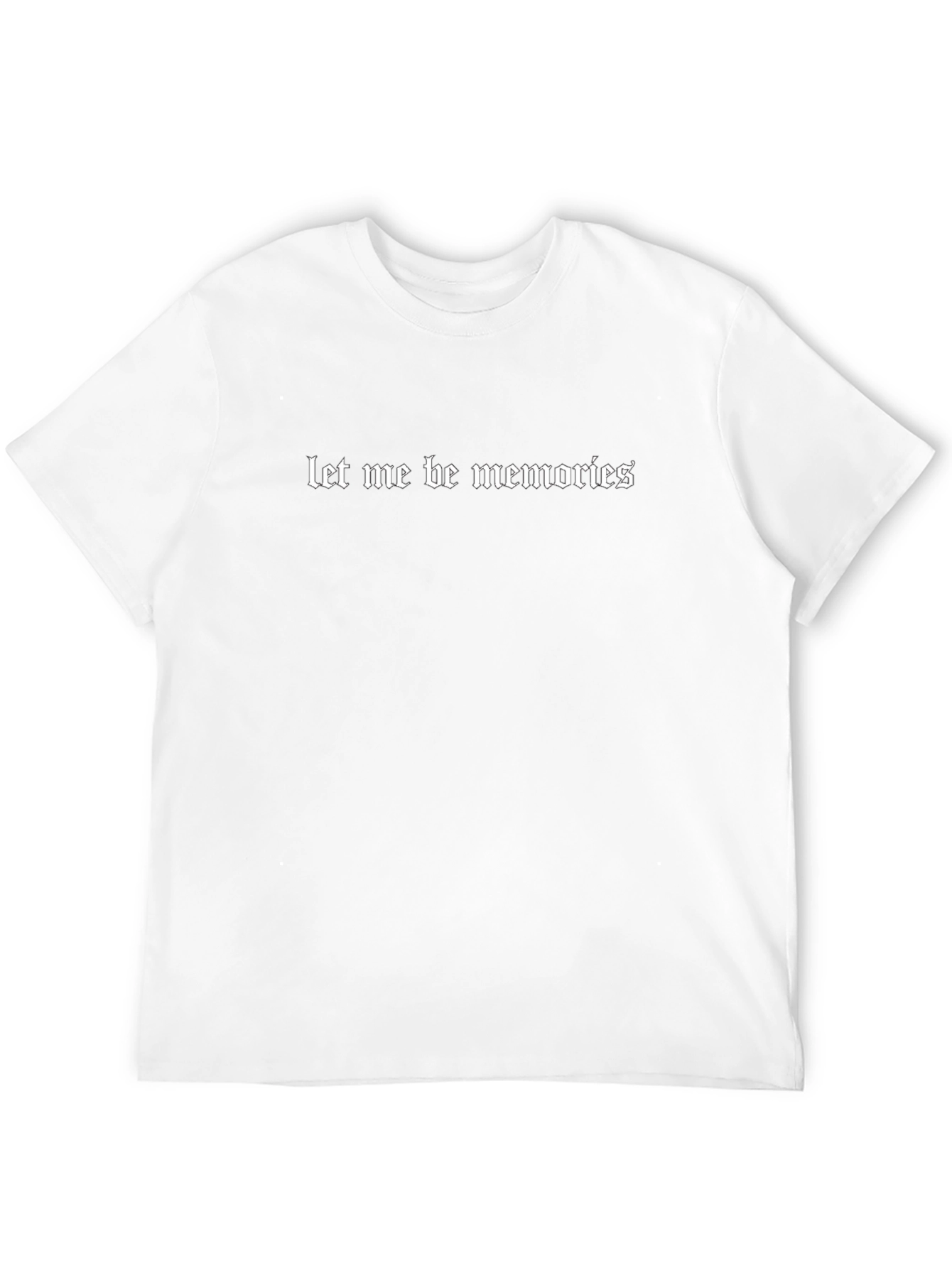 Let Me Be Memories Black Graphic Tee