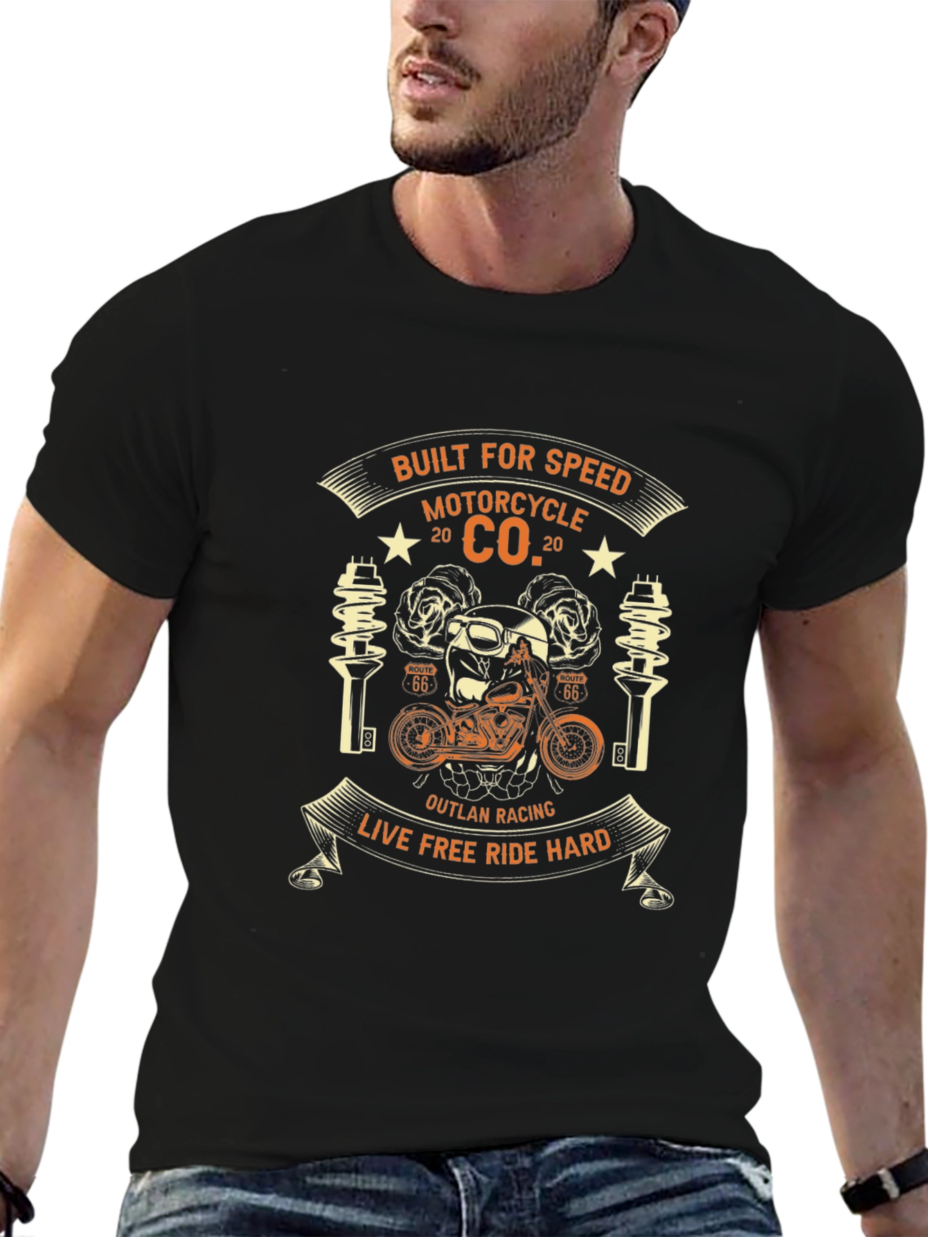 Built for Speed Motorcycle Graphic T-Shirt