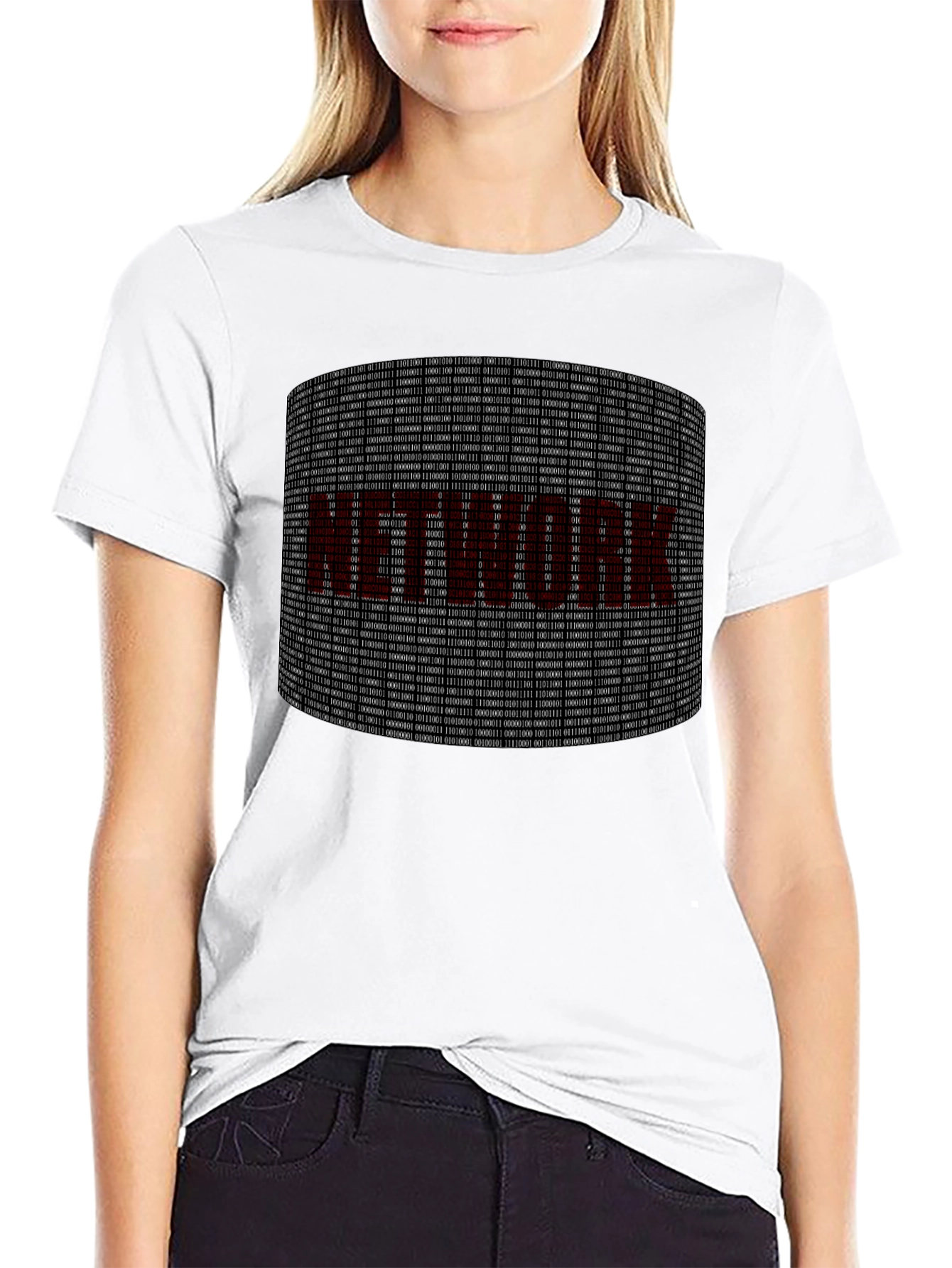 Network Binary Code Graphic Tee - Geek T-Shirt