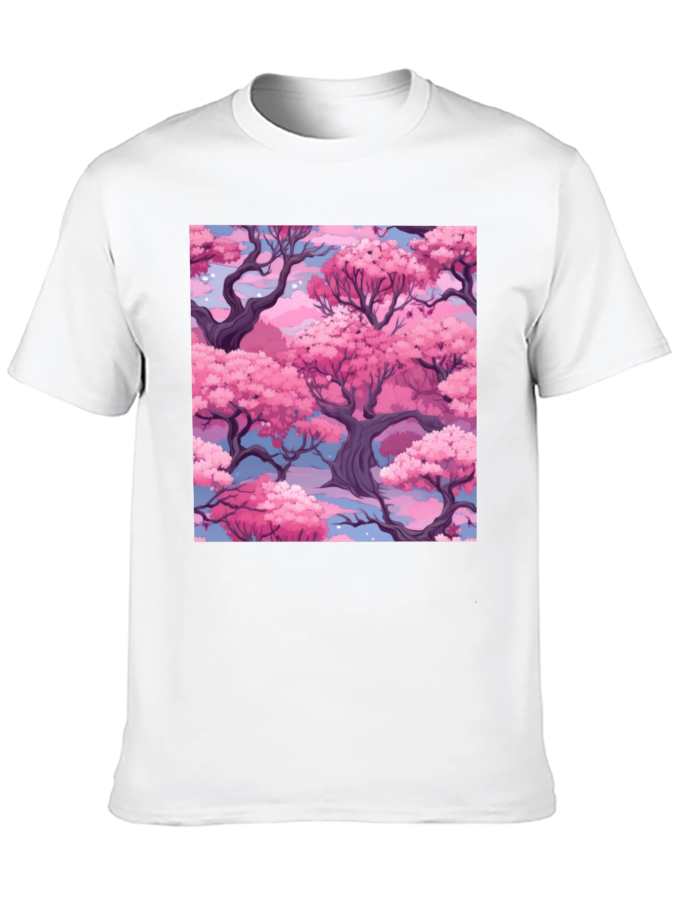 Sakura Blossom T-Shirt - Black Cotton Blend
