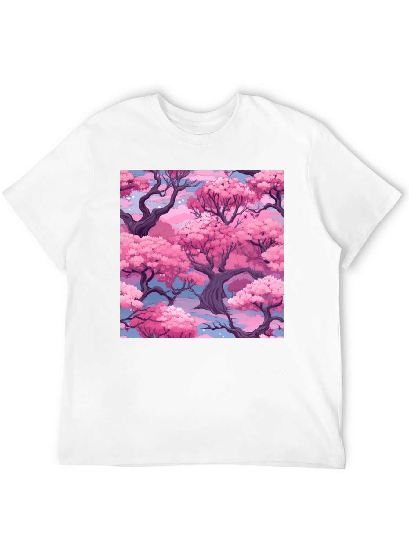 Sakura Blossom T-Shirt - Black Cotton Blend