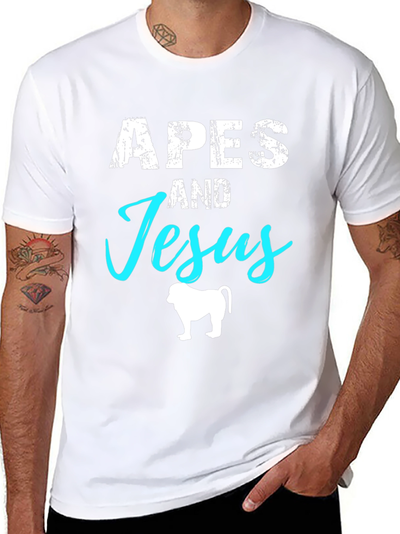 Apes and Jesus Graphic T-Shirt