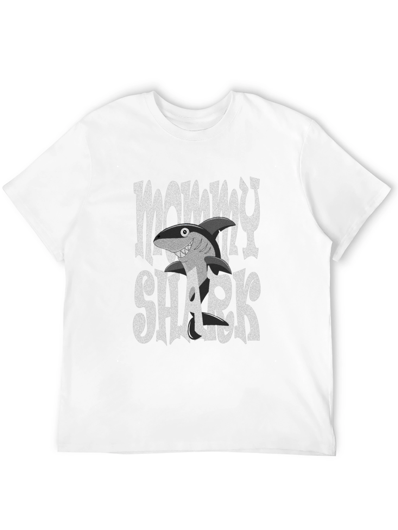 Mommy Shark Graphic Tee - Black Cotton Comfort
