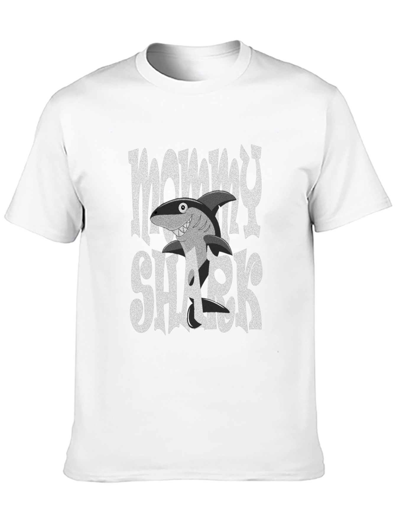 Mommy Shark Graphic Tee - Black Cotton Comfort