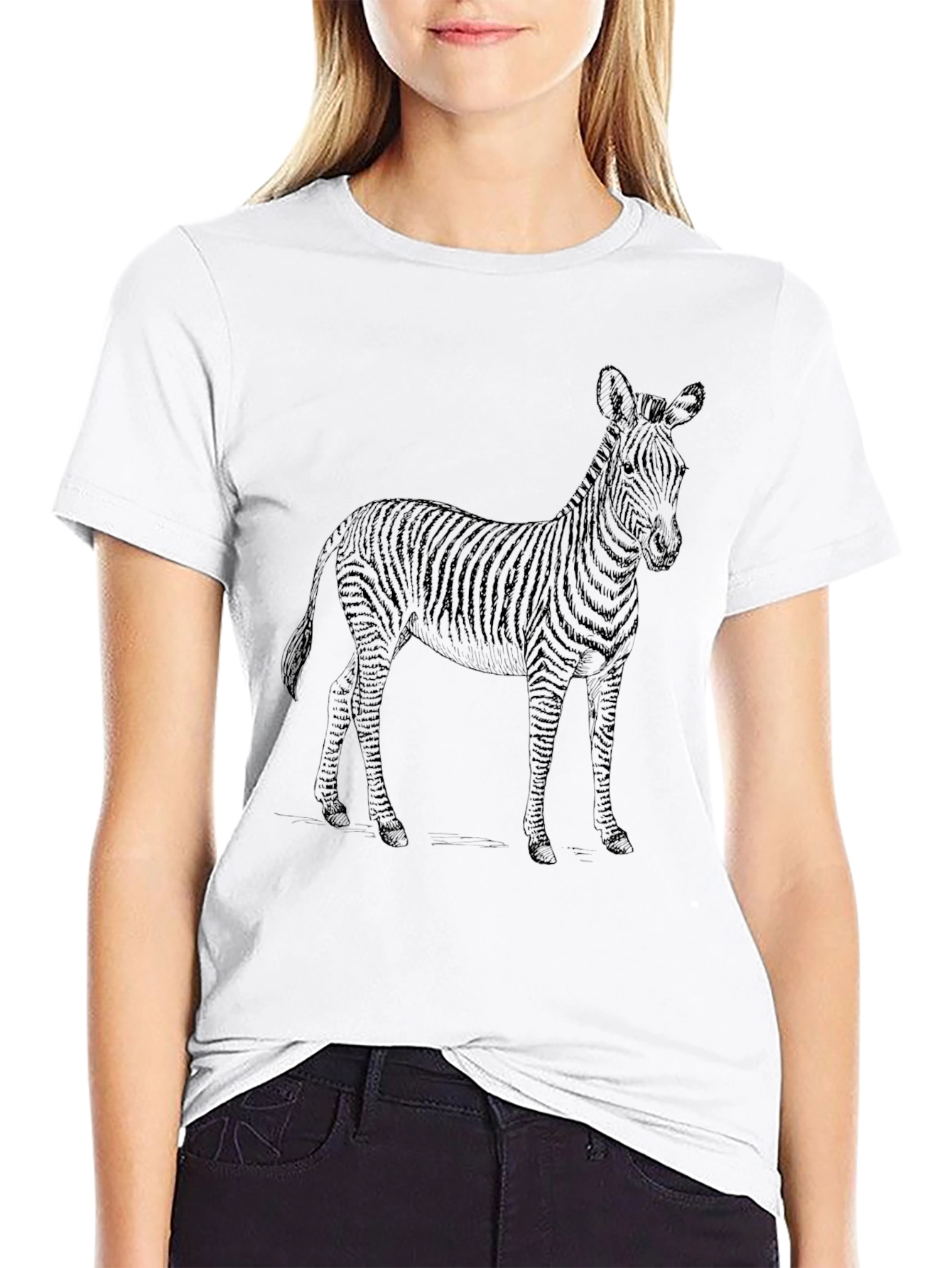 Zebra Graphic Black T-Shirt