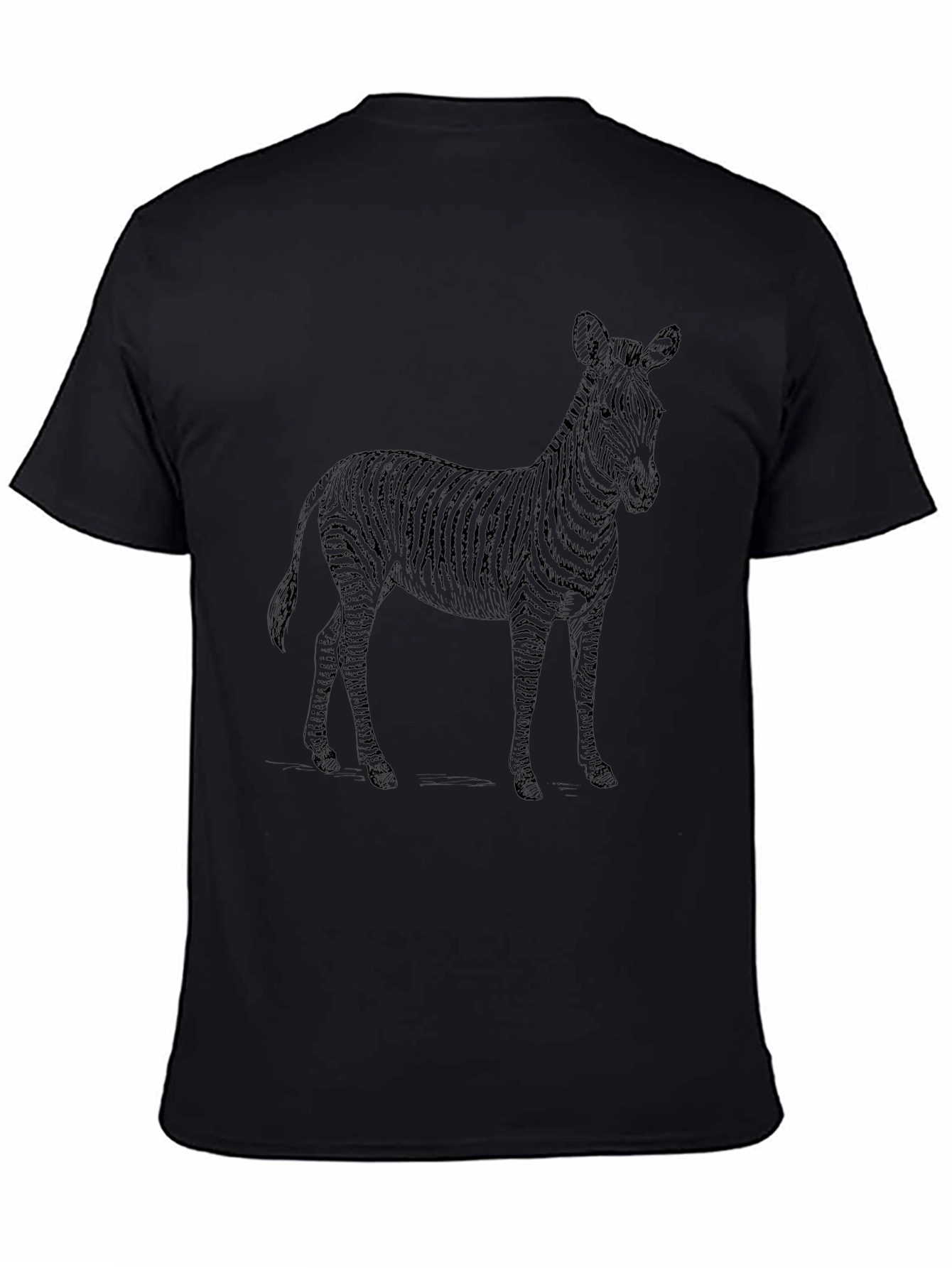 Zebra Graphic Black T-Shirt