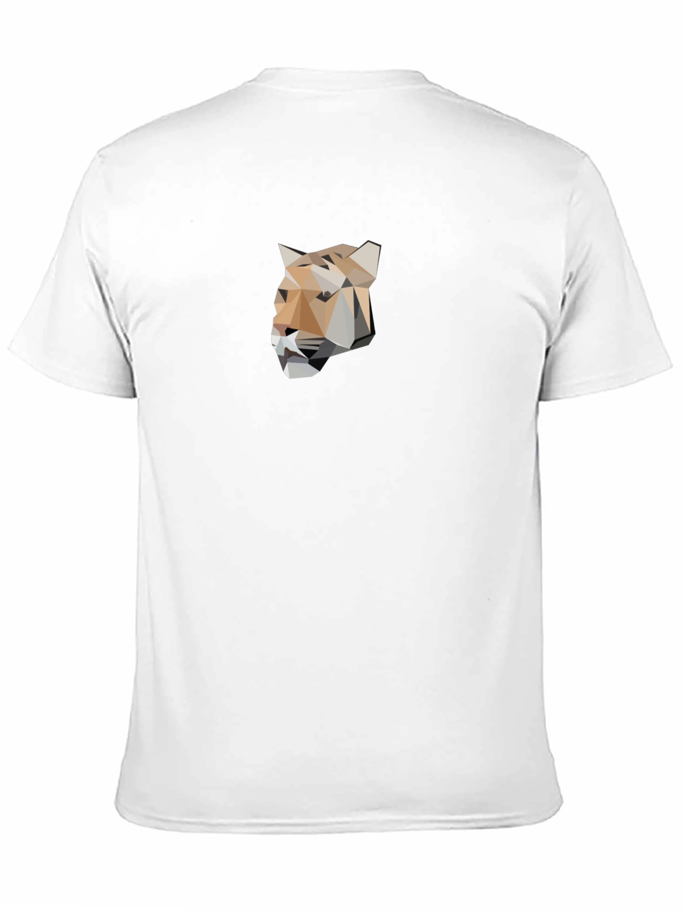 Geometric Cougar Graphic Tee - Stylish Black T-Shirt