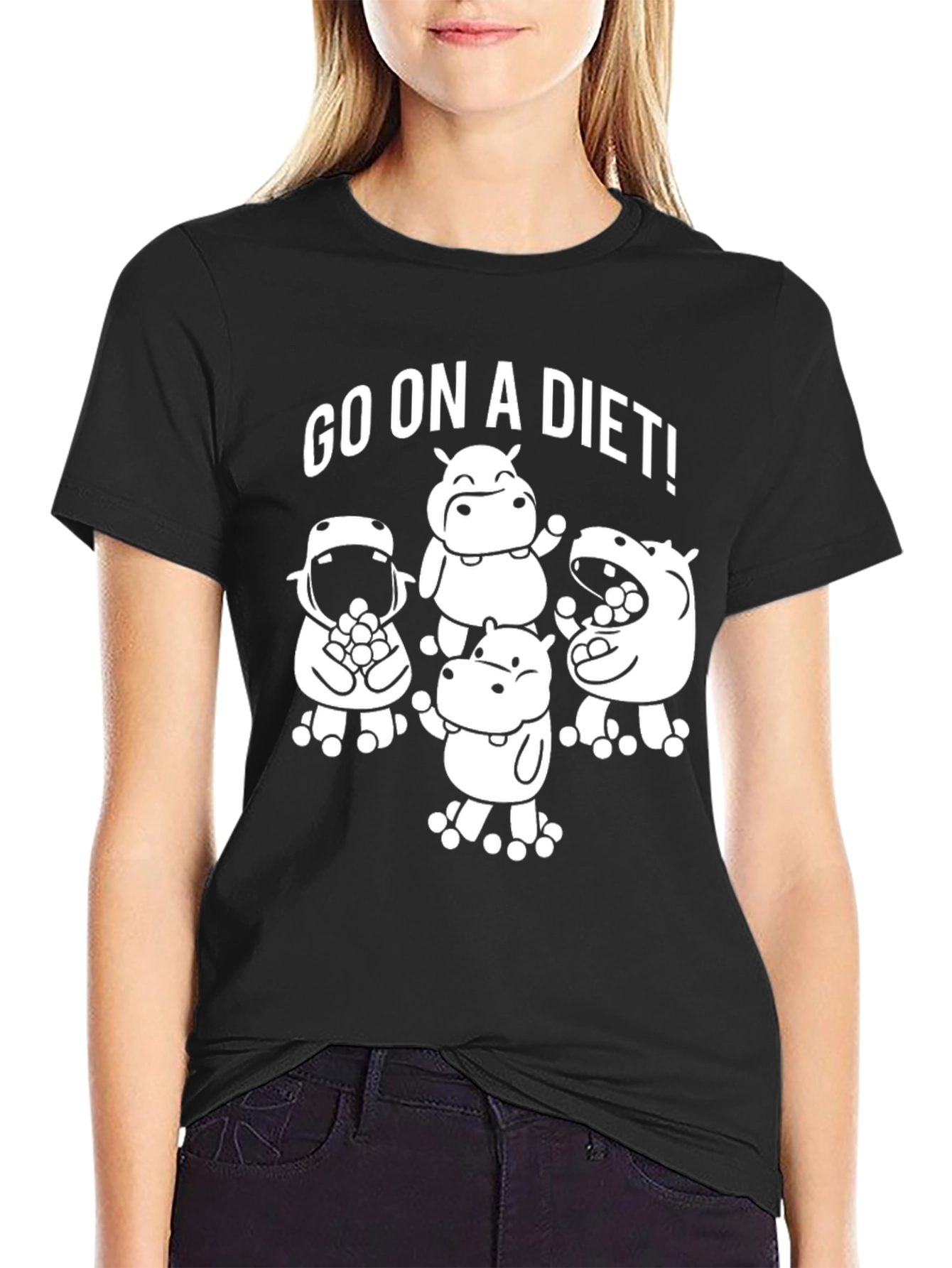 Go On a Diet Hippo Graphic Tee